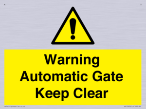 Warning Automatic Gate Keep Clear